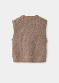 Ruffle knitted sweater — Medium Brown 5