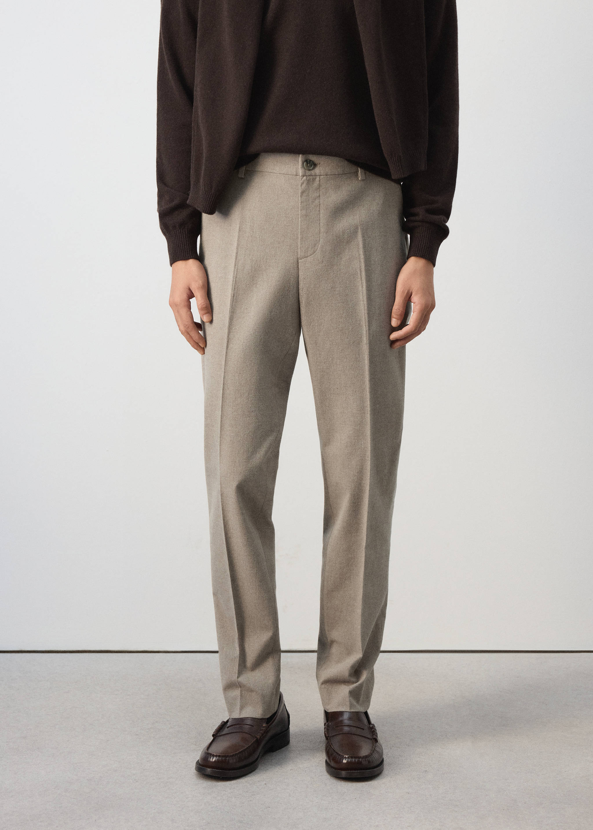 Pantalon flanelle regular-fit - Plan moyen