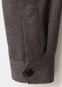 Wool-blend overshirt with pockets — Brown 9