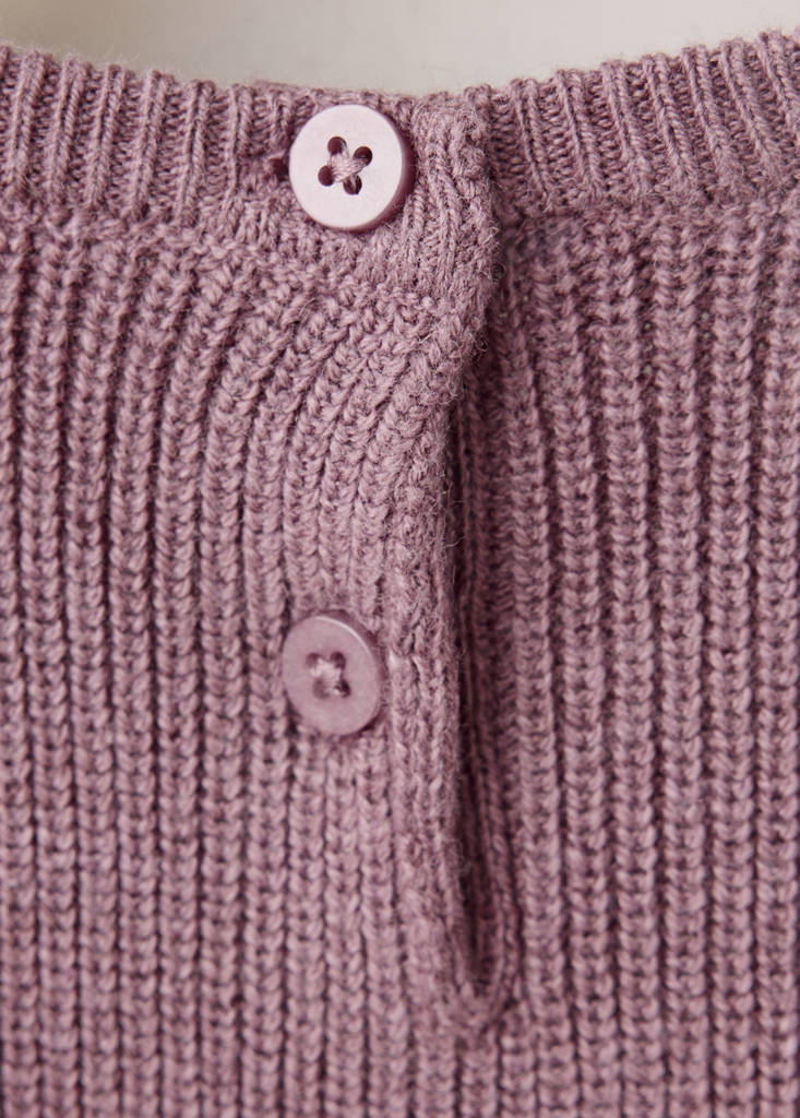 Knitted long jumpsuit — Burgundy
