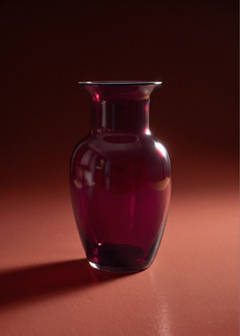 Tall hand-blown glass vase — Red 1