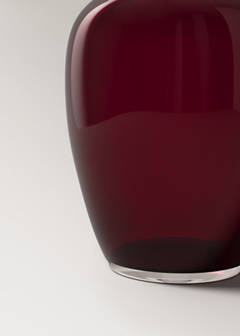 Tall hand-blown glass vase — Red 3