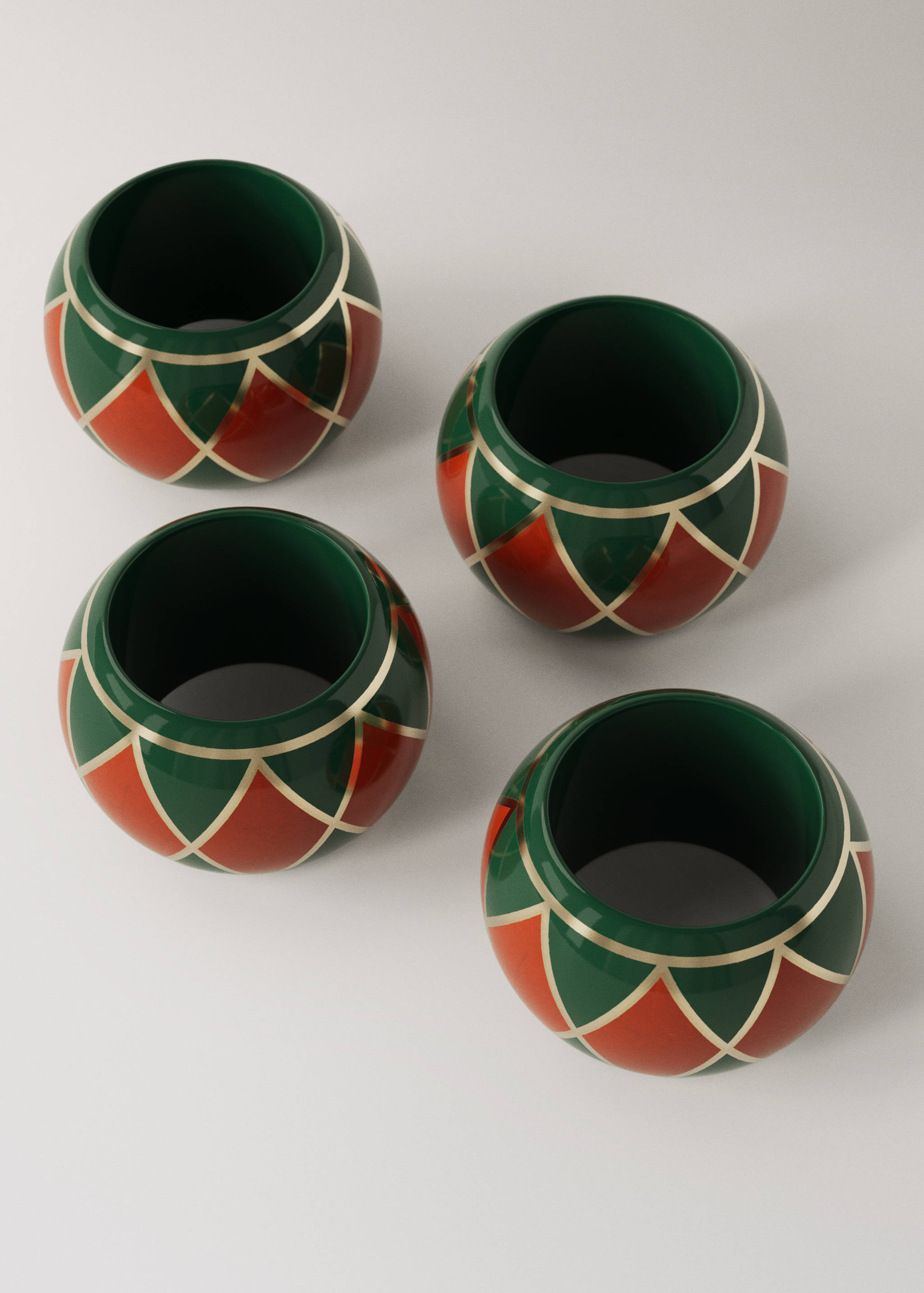 Set van 4 houten servetringen - Detail van het artikel 2