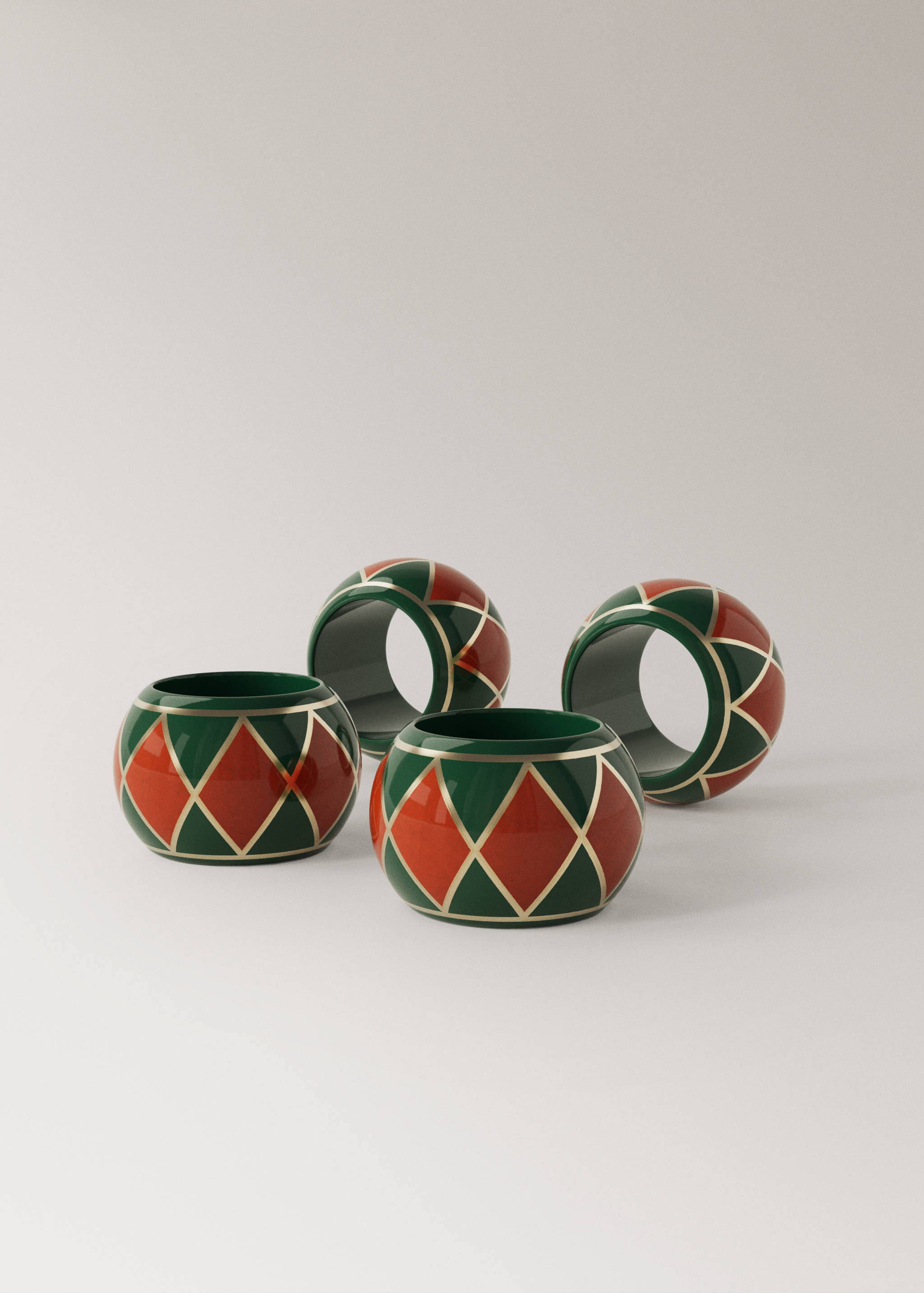 Set van 4 houten servetringen - Detail van het artikel 3