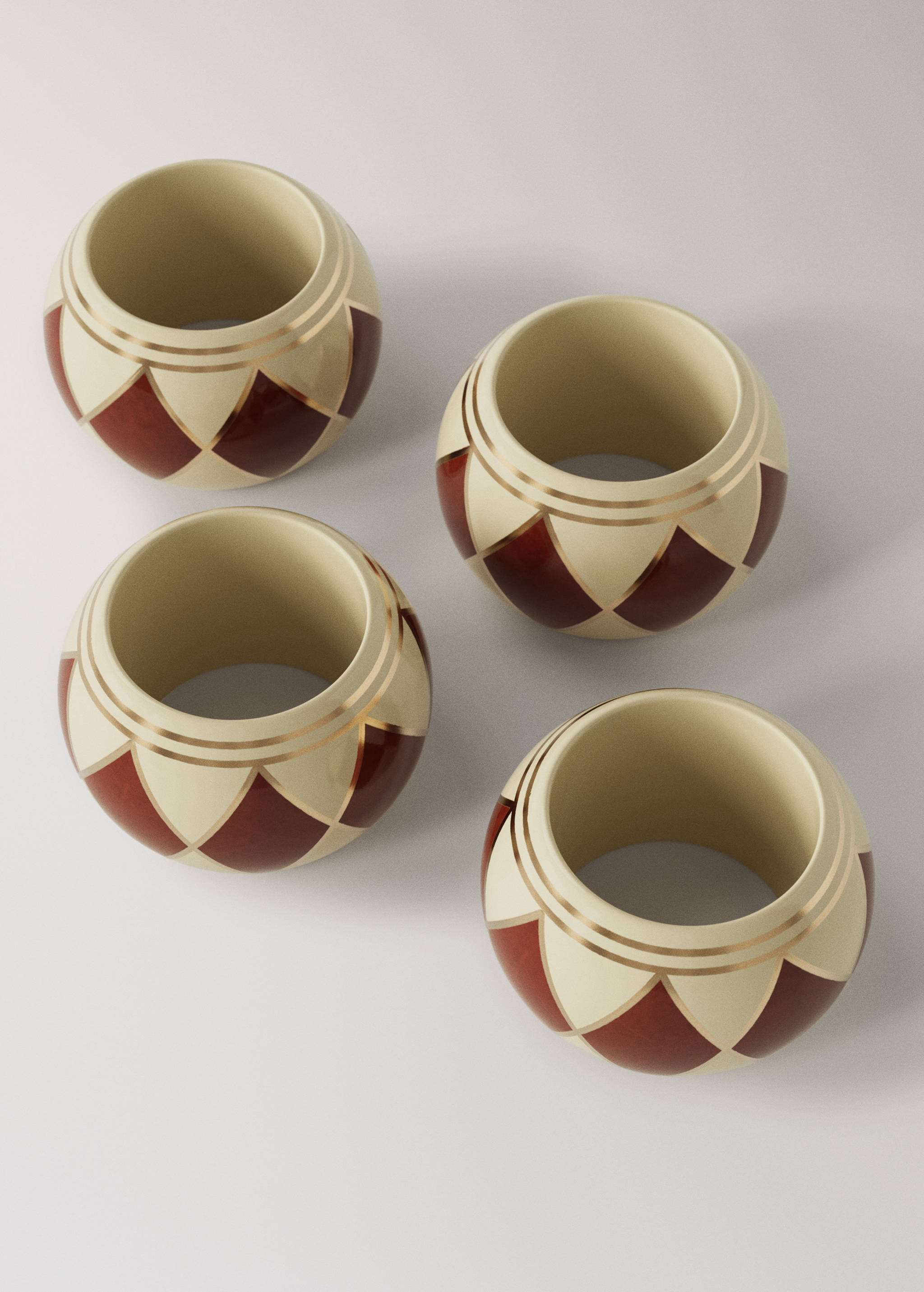 Set van 4 houten servetringen - Detail van het artikel 2