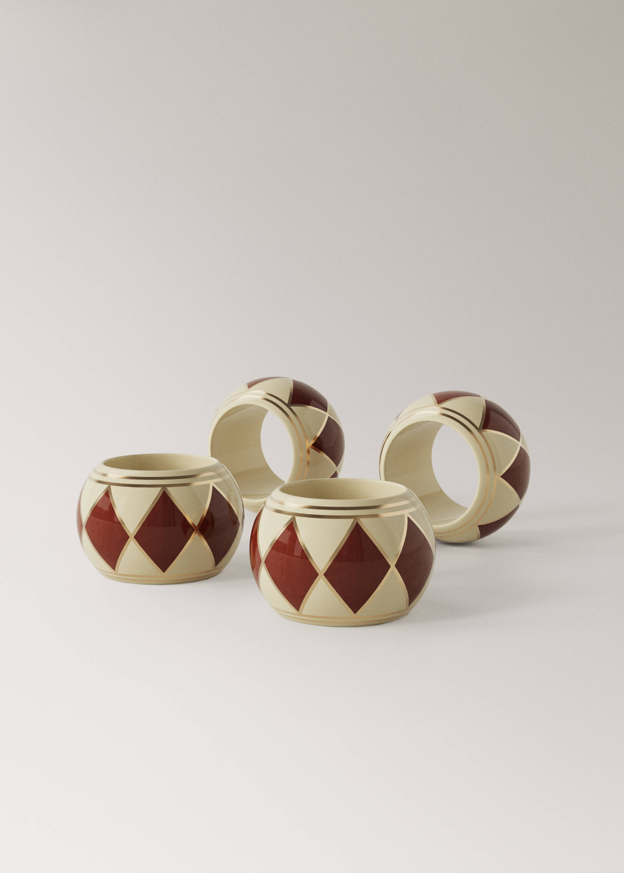 Set van 4 houten servetringen - Detail van het artikel 3