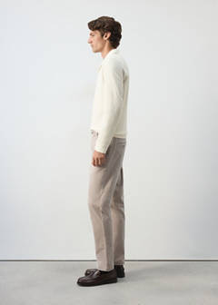 Corduroy slim-fit trousers — Light/Pastel Grey 5