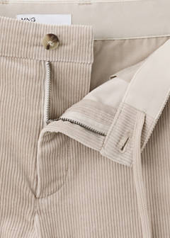 Corduroy slim-fit trousers — Light/Pastel Grey 9