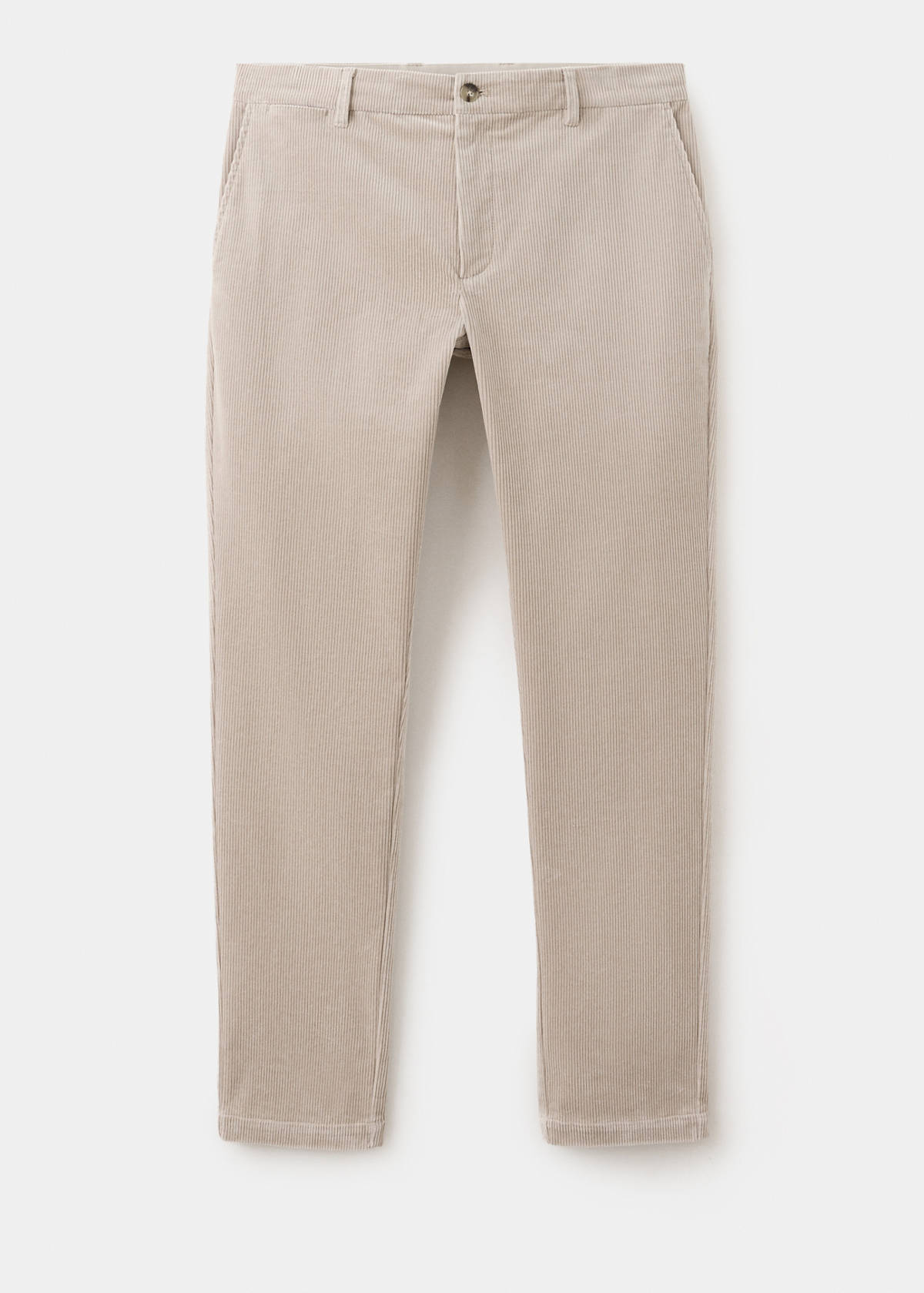 Corduroy slim-fit trousers — Light/Pastel Grey
