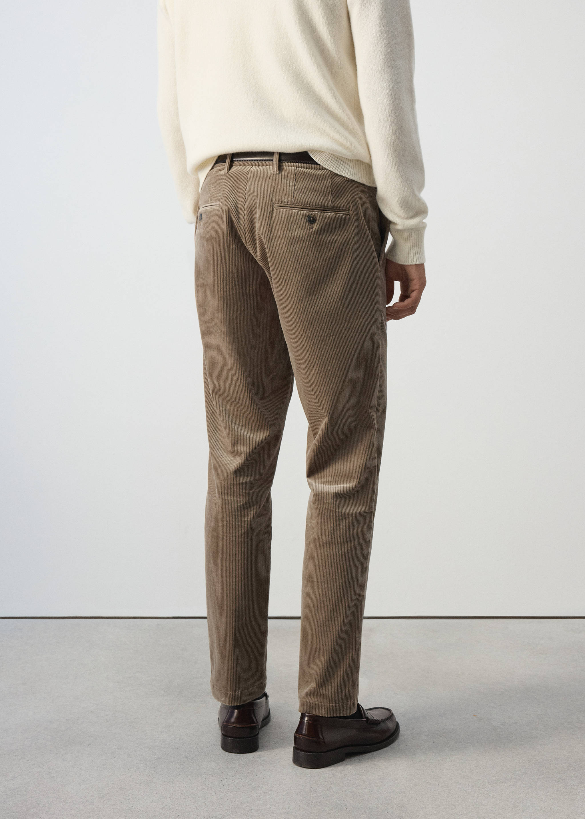 Corduroy slim-fit trousers - Reverse of the article