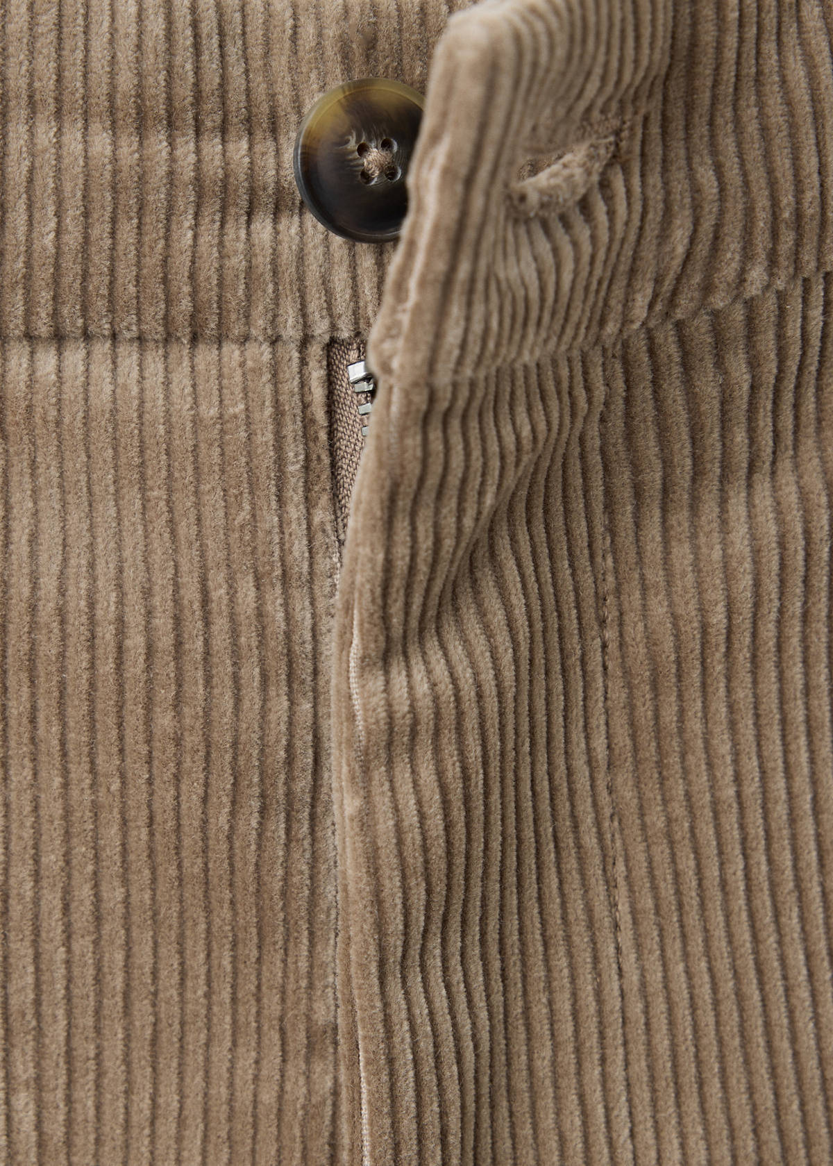 Corduroy slim-fit trousers — Tobacco Brown