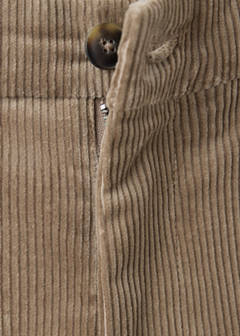 Corduroy slim-fit trousers — Tobacco Brown 8