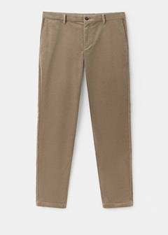 Corduroy slim-fit trousers — Tobacco Brown 7