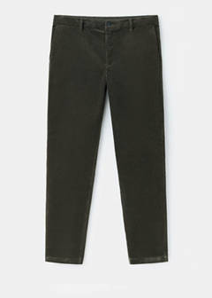 Corduroy slim-fit trousers — Dark Green 7