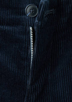 Corduroy slim-fit trousers — Navy 8