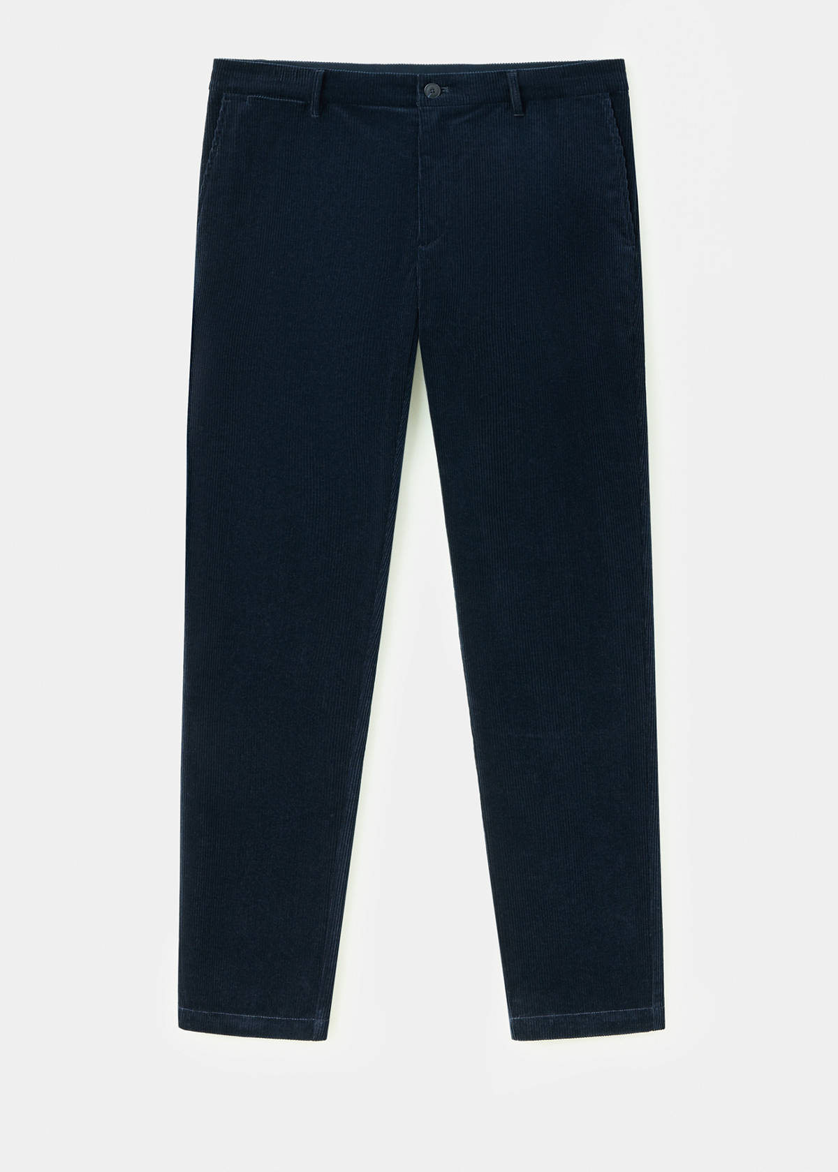 Corduroy slim-fit trousers — Navy