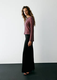 Straight mid-rise trousers — Black 1