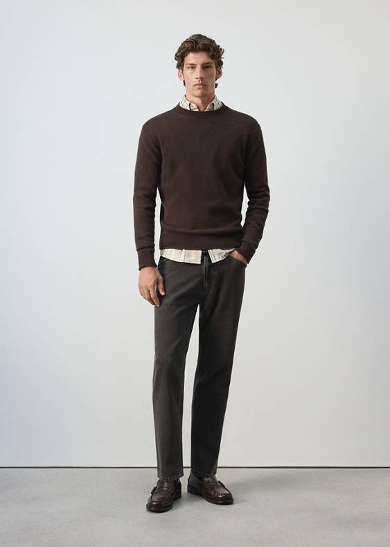 Sweter z dzianiny z mieszanki wełny