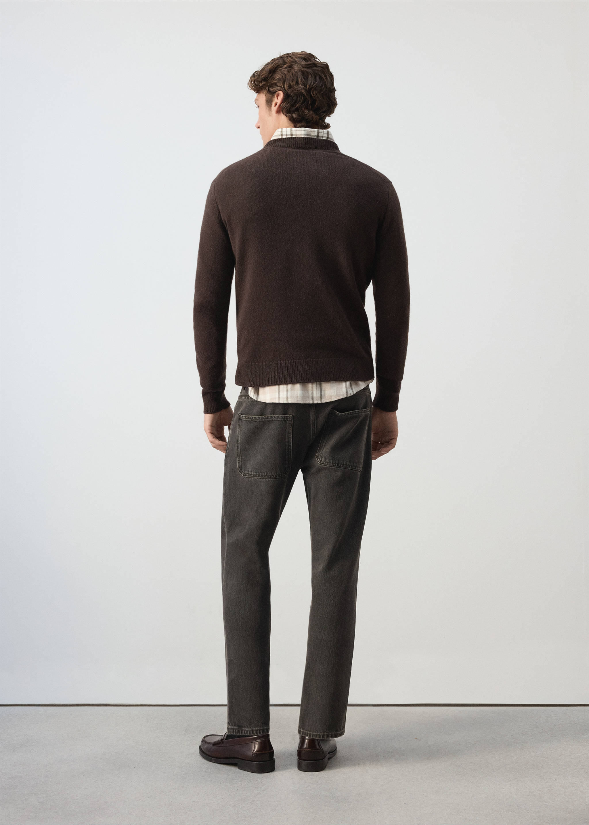 Pullover maglia misto lana - Retro dell'articolo, Cioccolato. Ref: 37077908-00.