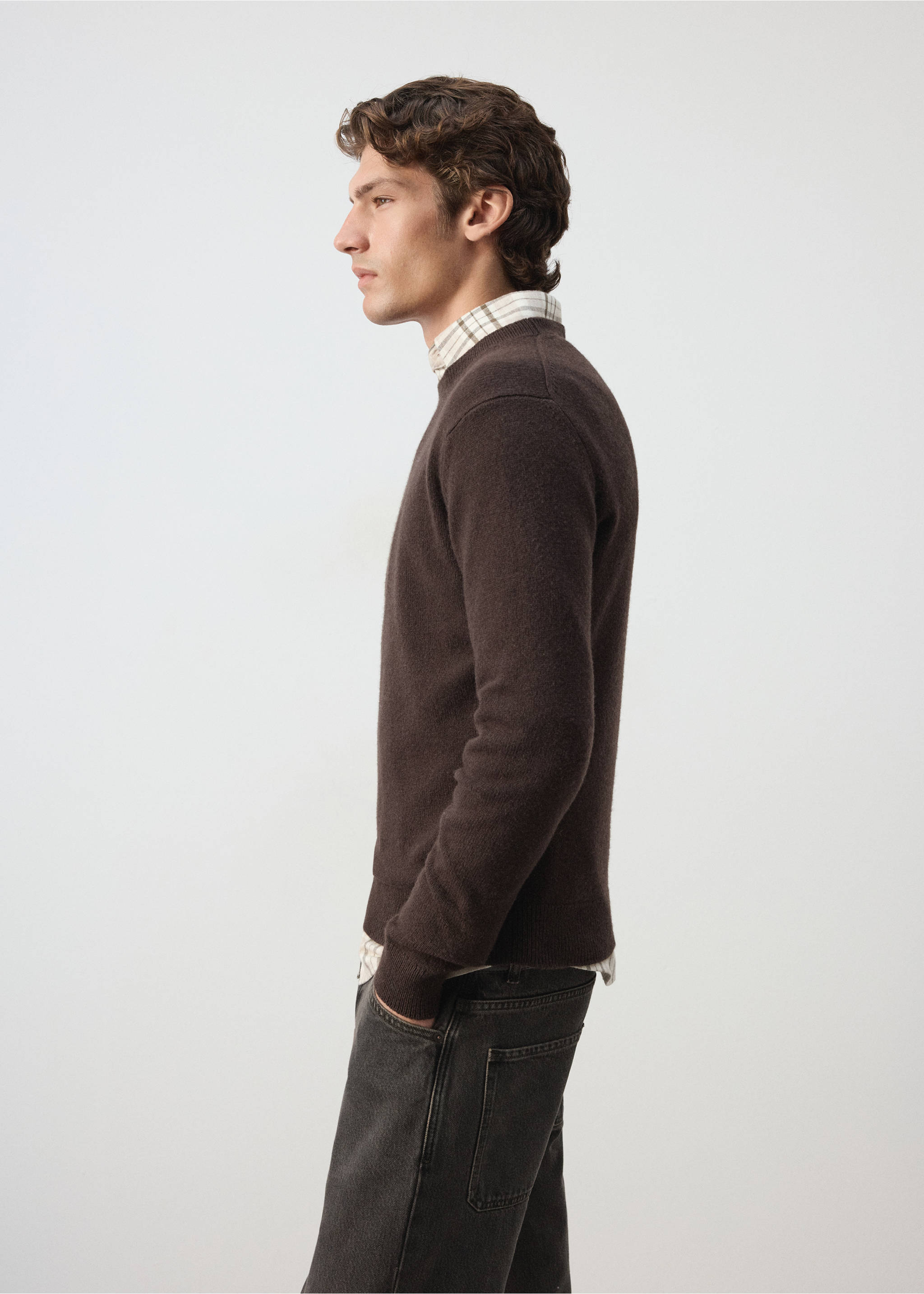 Pullover maglia misto lana - Dettaglio dell'articolo 2, Cioccolato. Ref: 37077908-00.