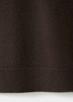 Knitted wool blend sweater — Chocolate 8