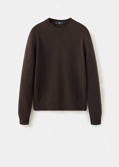 Knitted wool blend sweater — Chocolate 6