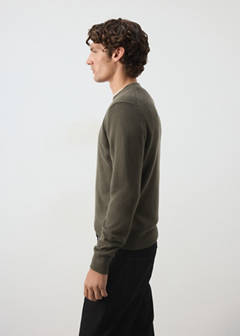 Knitted wool blend sweater — Khaki 5