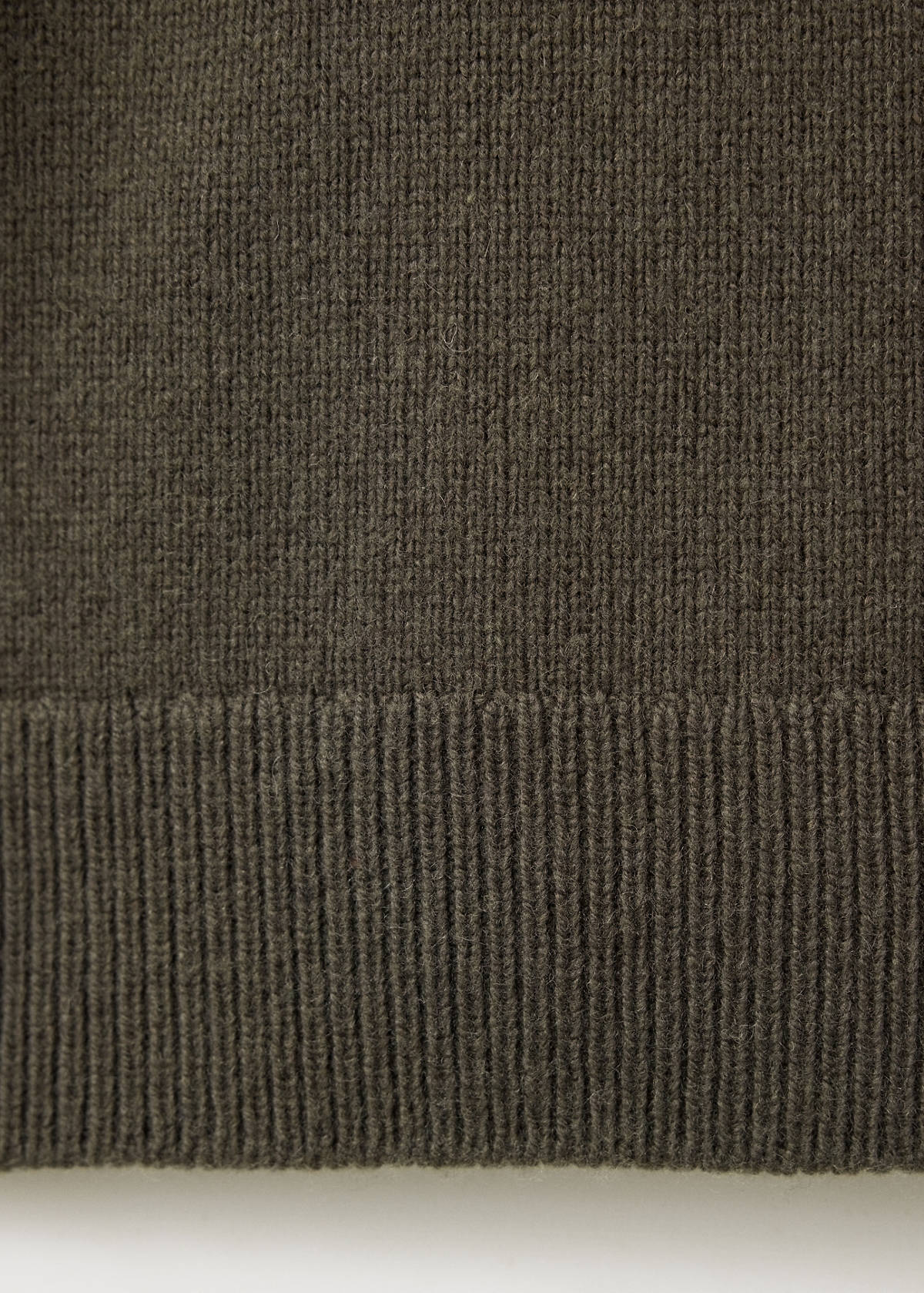 Knitted wool blend sweater — Khaki