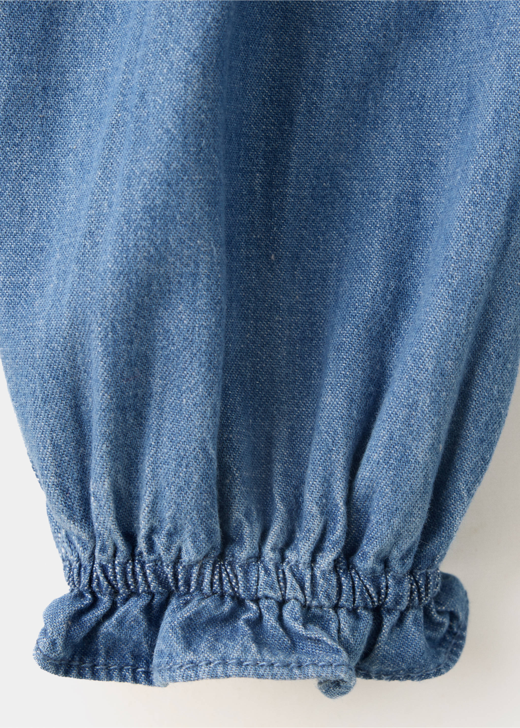 Chemise en denim à détails volantés - Détail de l'article 0, Bleu foncé. Ref: 37077909-00.