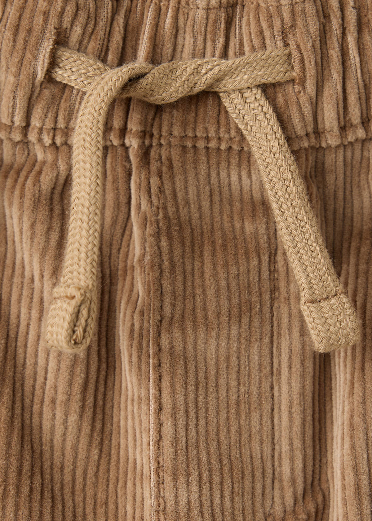 Wide leg corduroy trousers — Medium Brown