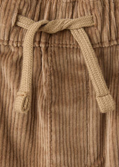 Wide leg corduroy trousers — Medium Brown 4