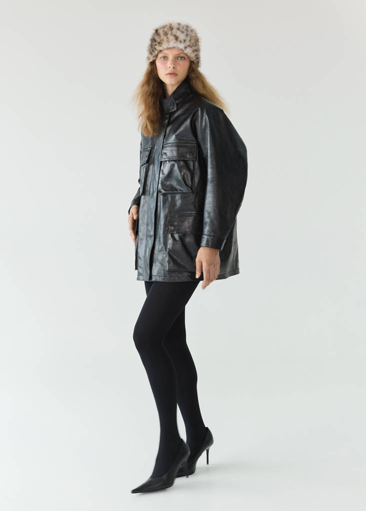 Faux fur hat by Mango