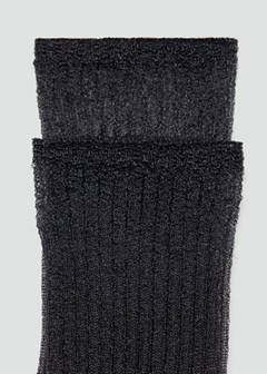 Fine-knit lurex socks — Charcoal 2