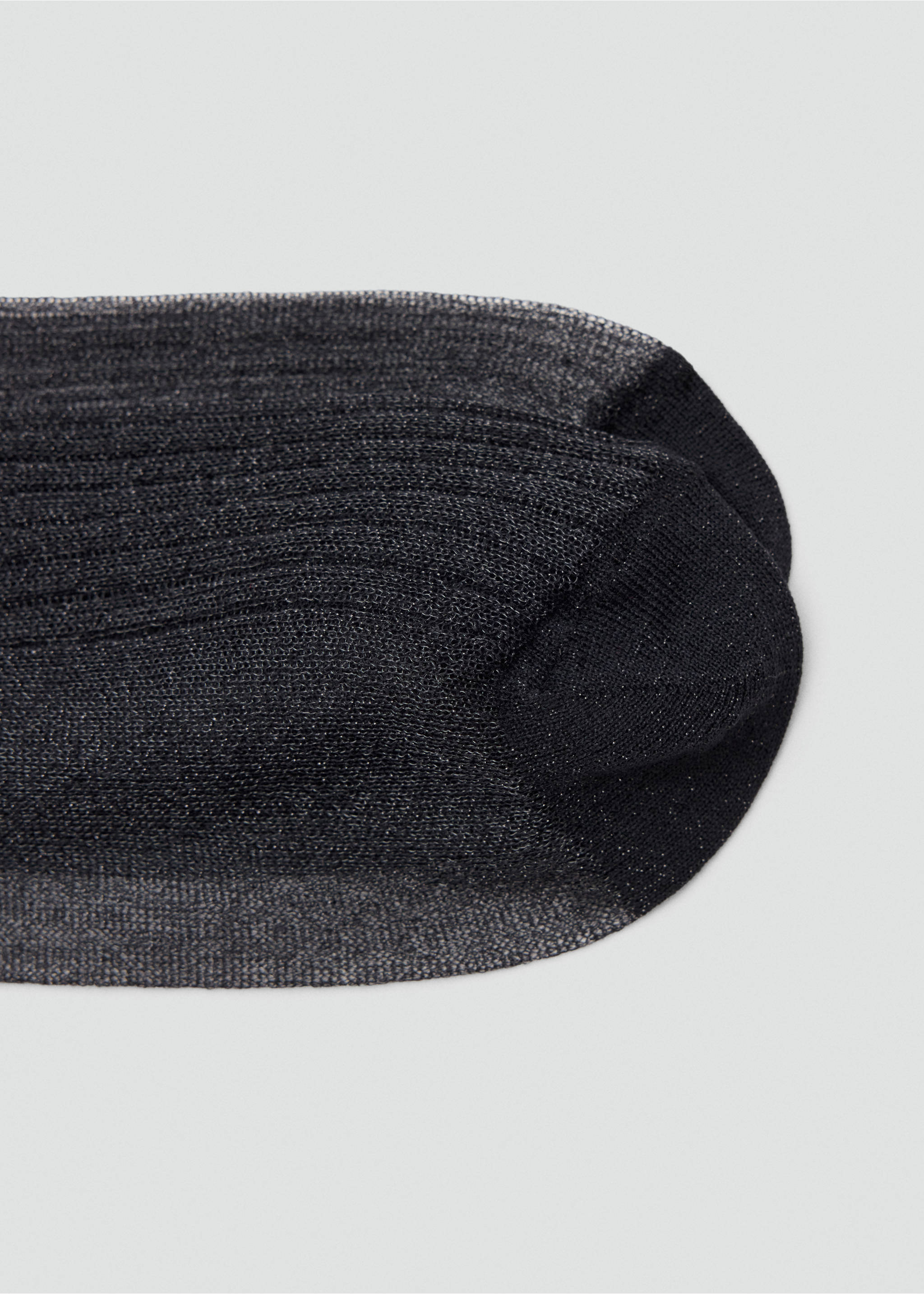 Calcetines punto fino lúrex - Detalle del artículo 1, Gris antracita. Ref: 37077917-00.