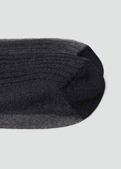Fine-knit lurex socks — Charcoal 3