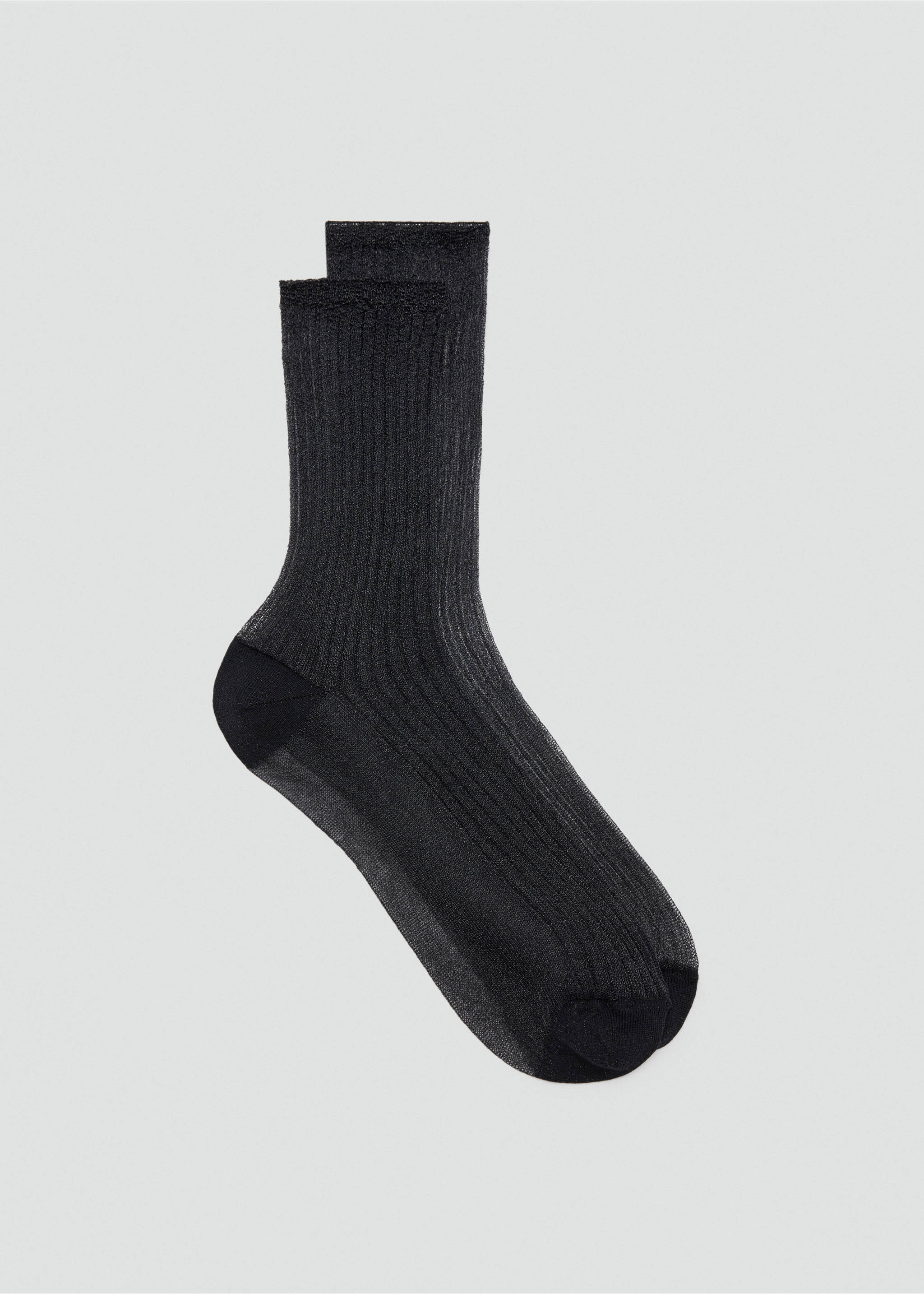 Calcetines punto fino lúrex - Artículo sin modelo, Gris antracita. Ref: 37077917-00.