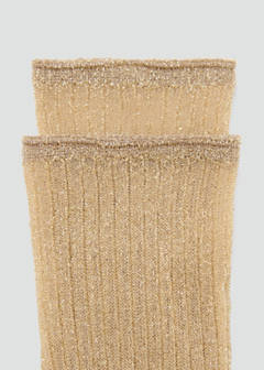 Fine-knit lurex socks — Gold 2