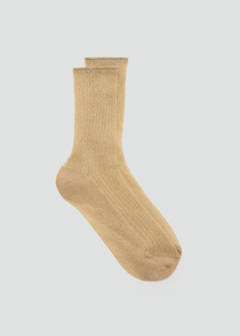 Fine-knit lurex socks — Gold 1