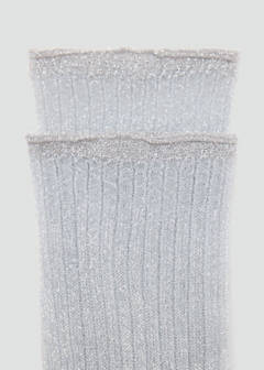 Fine-knit lurex socks — Silver 2