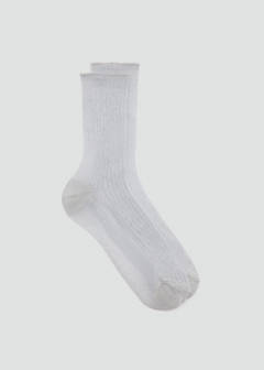 Fine-knit lurex socks — Silver 1