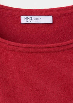 Knitted jumper with bow detail — Red 7