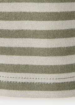 Striped cotton T-shirt — Dark Green 5