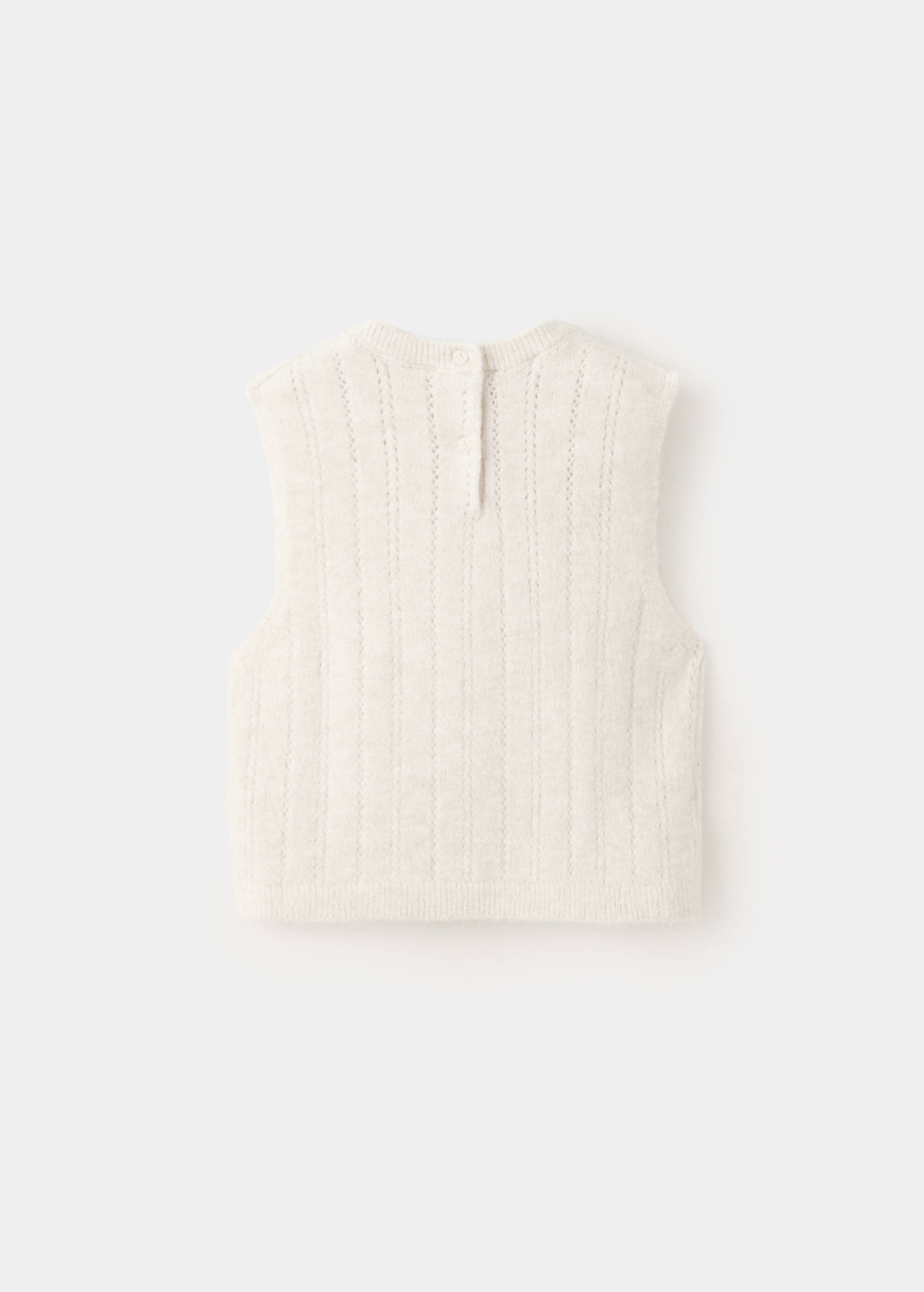 Strickweste mit Lochmuster - Rückseite des Artikels