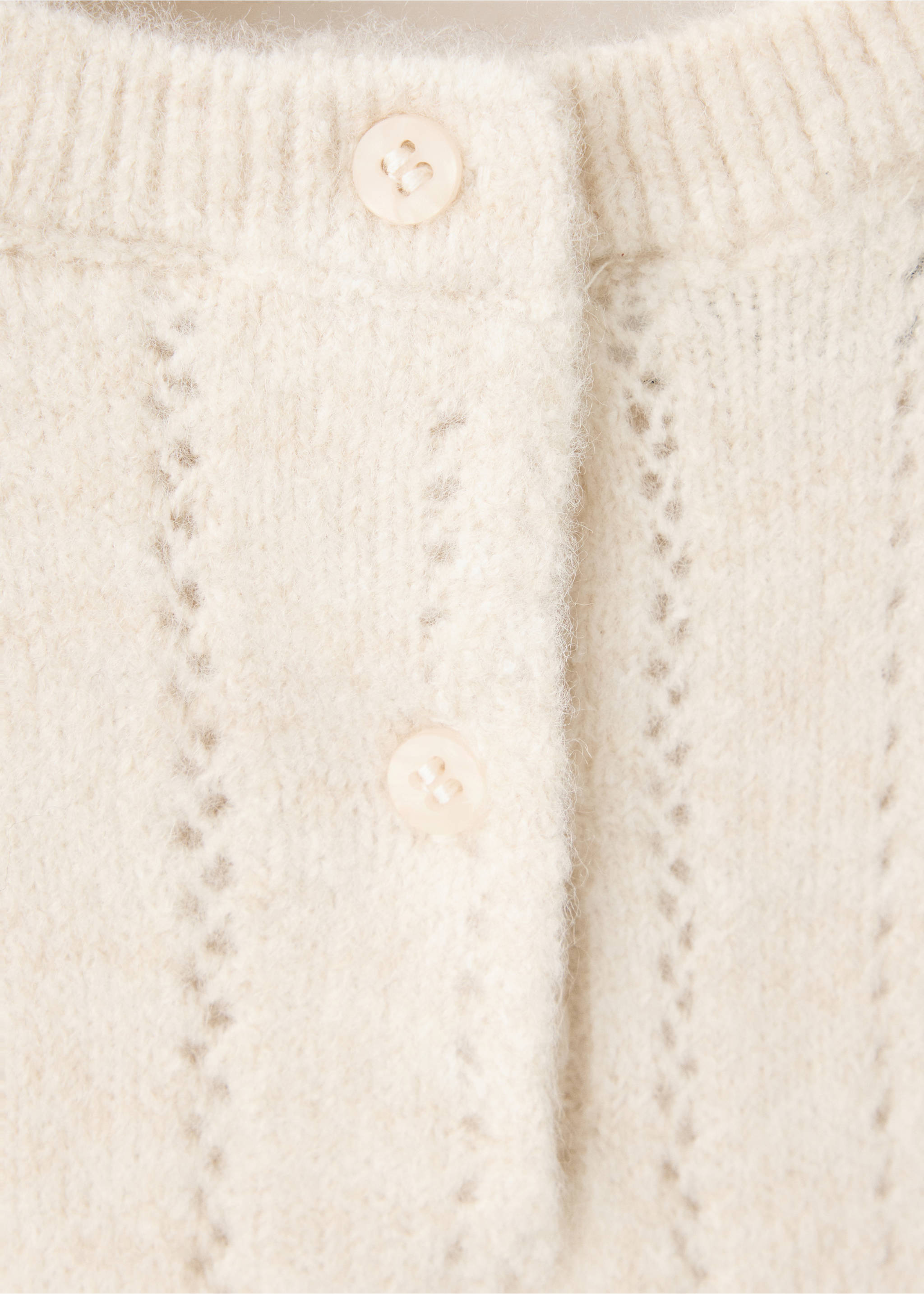 Strickweste mit Lochmuster - Detail des Artikels 8, Beige. Ref: 37077923-00.