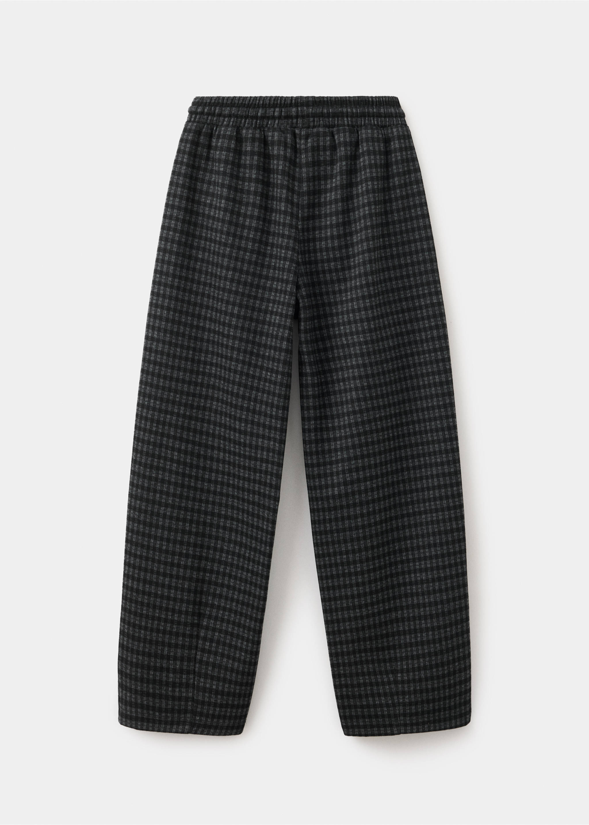 Pantalons wide leg quadres - Revers de l'article, Gris antracita. Ref: 37077924-00.