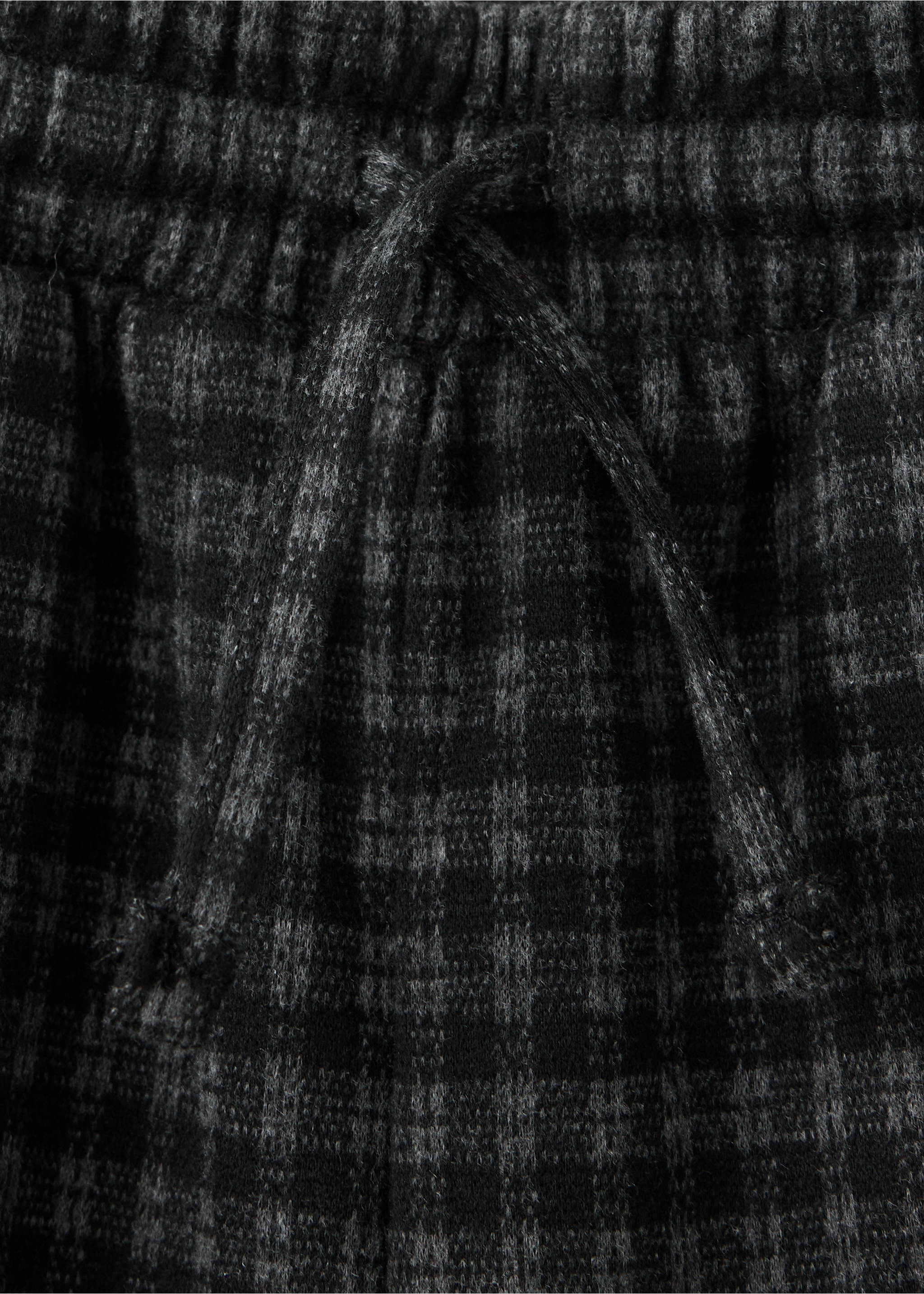 Pantalons wide leg quadres - Detall de l'article 8, Gris antracita. Ref: 37077924-00.