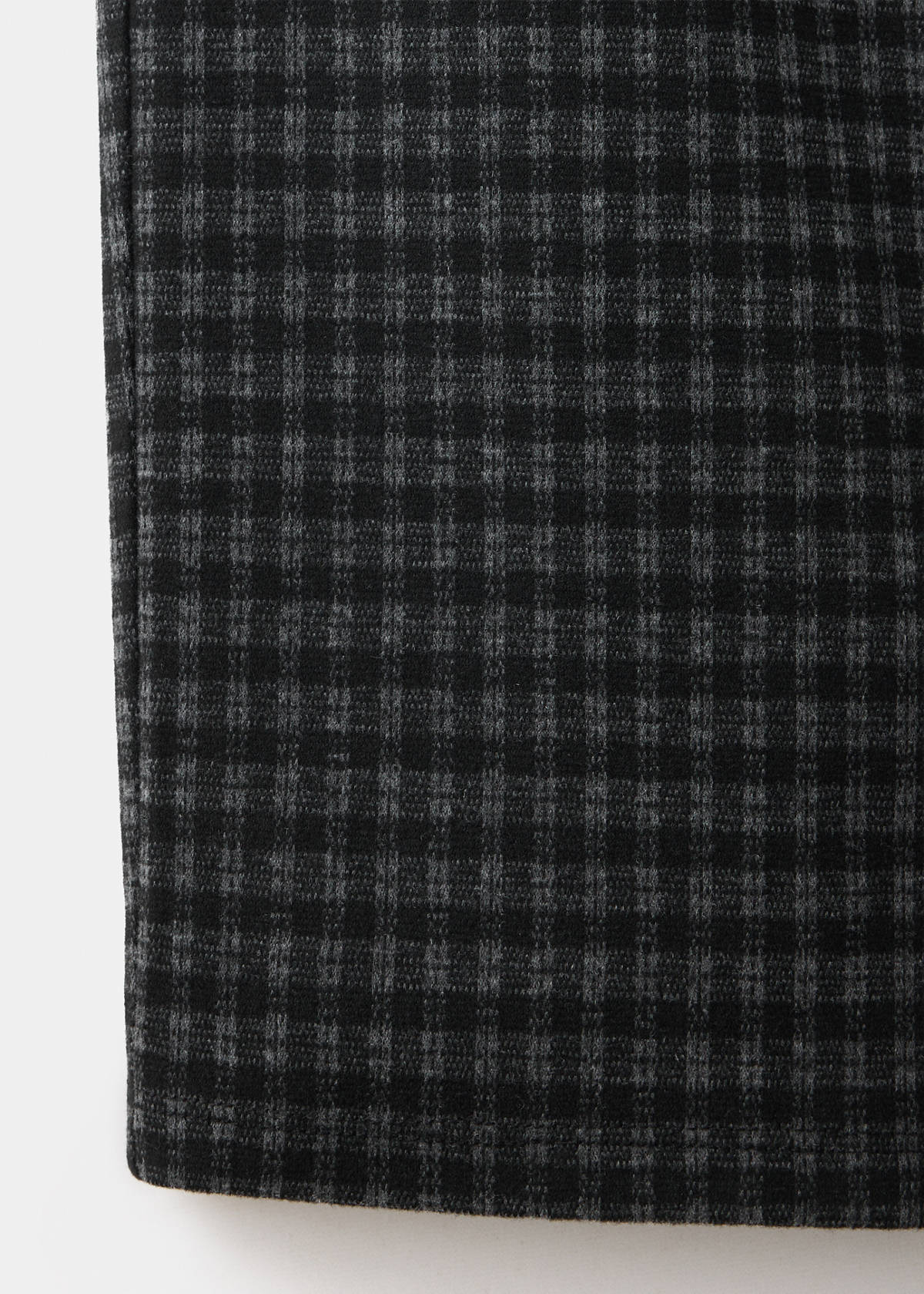 Wide-leg check trousers — Charcoal
