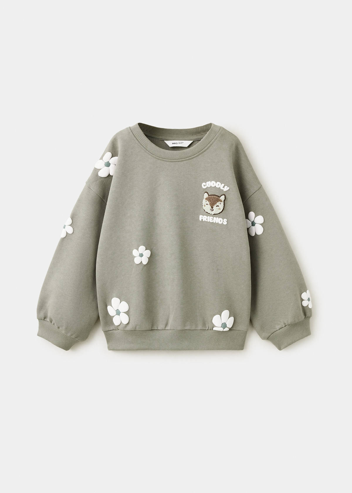 Printed cotton sweatshirt — Forest Green