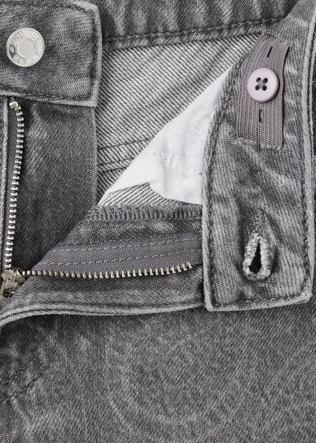 Wide leg paisley-print jeans — Denim Grey