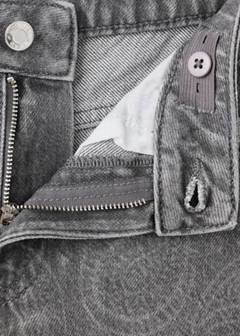 Wide leg paisley-print jeans — Denim Grey 5